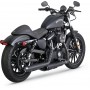 Vance & Hines 3" Round Twin Slash Slip-On Mufflers Black/Powder-Coated