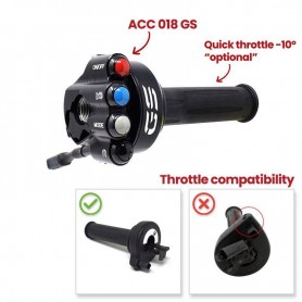 Throttle twist grip with integrated controls JP ACC 018 GS