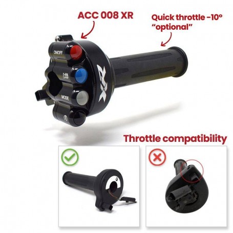 Throttle twist grip with integrated controls JP ACC 008 XR