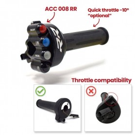 Throttle twist grip with integrated controls JP ACC 008 RR