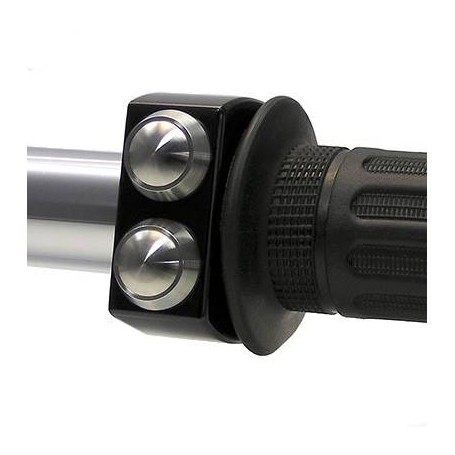 mo-SWITCH 3 PUSH-BUTTON 25.4 MM BLACK HOUSING / STAINLESS STEEL BUTTONS
