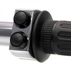 mo-SWITCH 3 PUSH-BUTTON 25.4 MM POLISHED HOUSING / BLACK BUTTONS