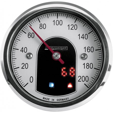 MOTOSCOPE TINY 49 MM ANALOG SPEEDOMETER POLISHED