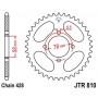 SPROCKET REAR 47T 428 BLK