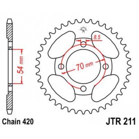 SPROCKET REAR 36T 420 BLK