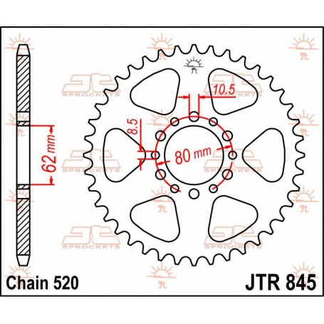 SPROCKET REAR 40T 520