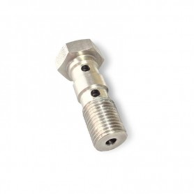Double hollow screw M10x1 stainless steel