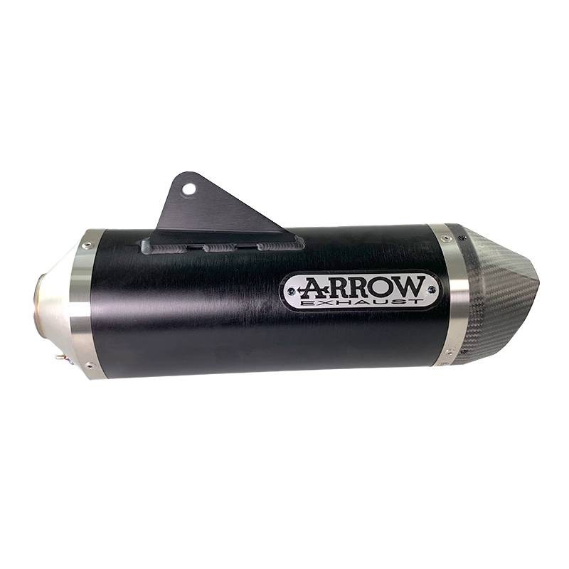 Exhaust muffler silencer ARROW INDY RACE ALUMINIUM DARK end cap carbon  HOMOLOGATED ECE EURO5 for KTM DUKE 125 21 > 23 Arrow (cod. 71936AKN)