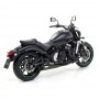 Black Nichrom Full System Rebel Black Aluminum End Cap Kawasaki Vulcan S 650 2014 - 2016