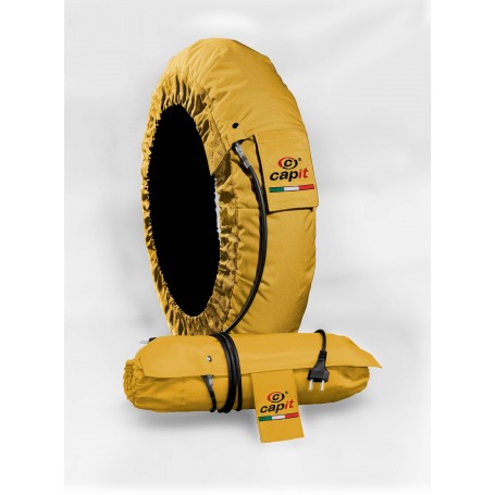 TIRE WARMER SET SUPREMA SPINA MEDIUM/X-LARGE 17" YELLOW