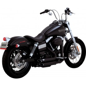 Vance & Hines Shortshots Staggered Exhaust Systems Black/Matte Black
