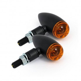 Micro Bullet Led turn signals amber glass