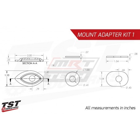 TST Pod Turn Signal Mount Adapter Plate Kit 1