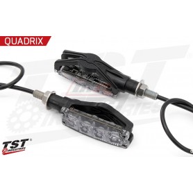 TST LED Front Pod Turn Signal Bundle for Yamaha Quadrix Sequential Light Smoke