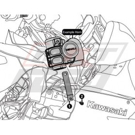 Denali SoundBomb Compact Horn Mount - Kawasaki Concours 1400 & GTR1400  08- 21