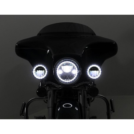 Denali M4 LED Passing Lamp Module - 4.5". Black Chrome